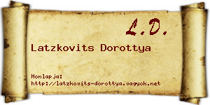 Latzkovits Dorottya névjegykártya